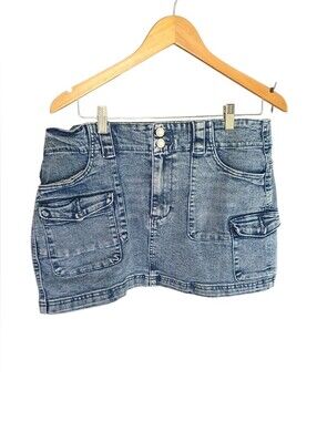 Carbon Y2K Denim Mini Skirt Size Large